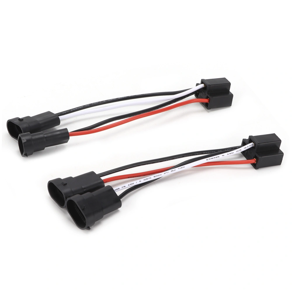 BuyWeek 2pcs H4 9003 to H11 Conversion Wire Harness Adapter for Car Headlight Fog Light 12V‑24V