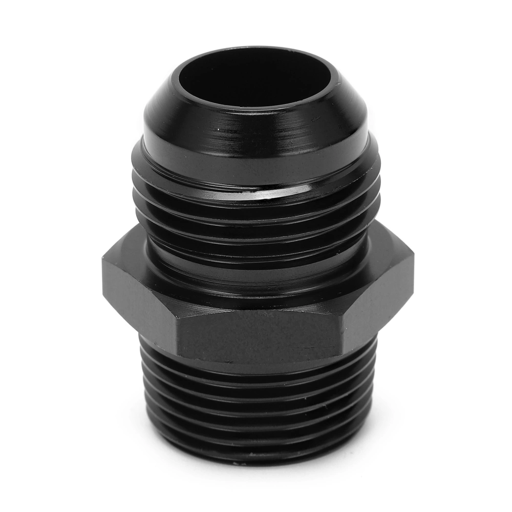 Fuel Line 12AN to 3/4NPT Adapter Fitting Straight Black Anodized Aluminum Replacement