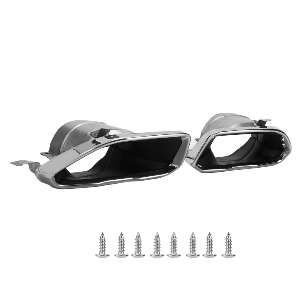 Exhaust Muffler Tips Set End Pipe Trim Replacement for 3 Series G20 G21 M Sport M340 2019‑2021Chrome Silver