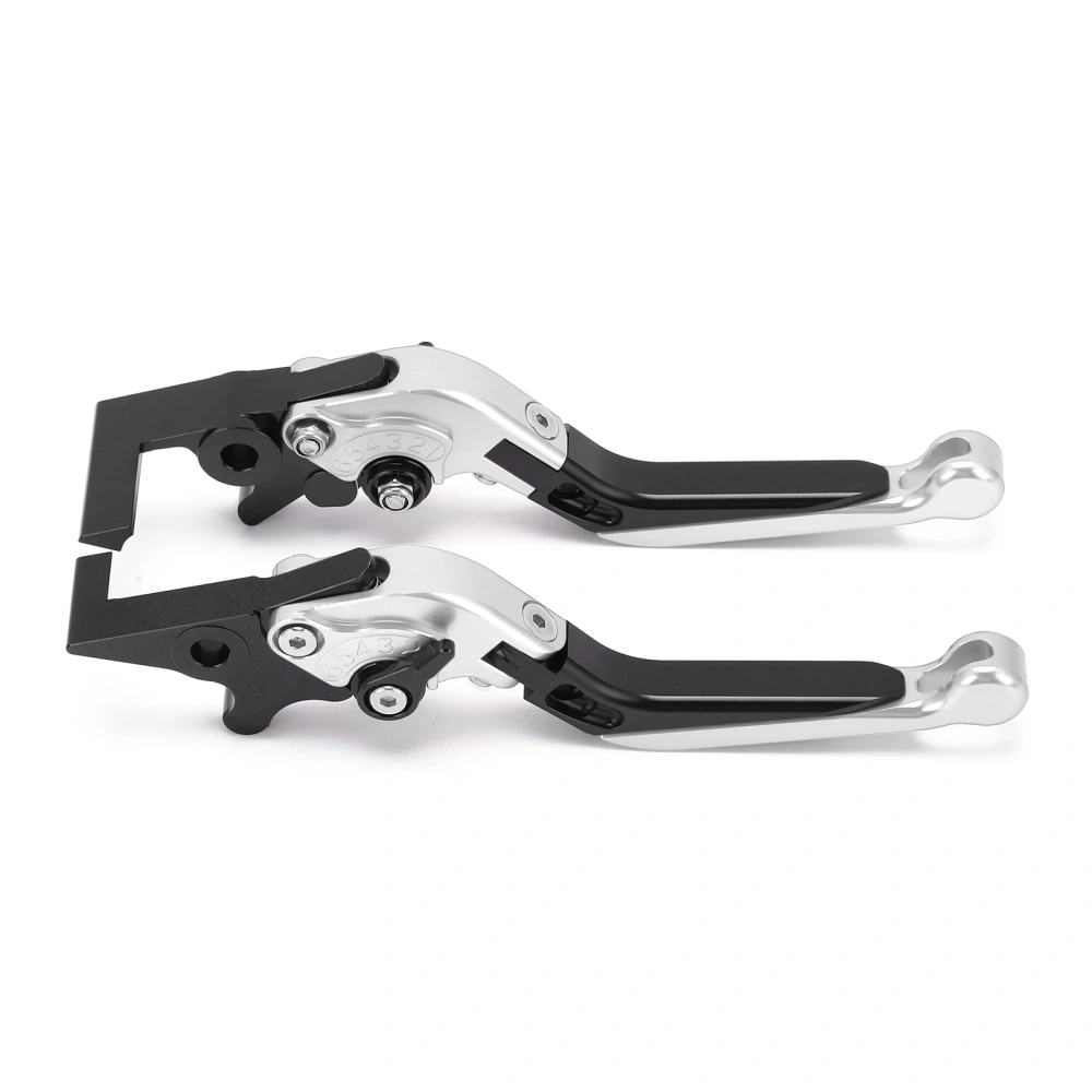 2pcs Motorcycle Brake Clutch Levers Adjustable CNC Aluminium Alloy Replacement for ADV150 2019‑2021Silver