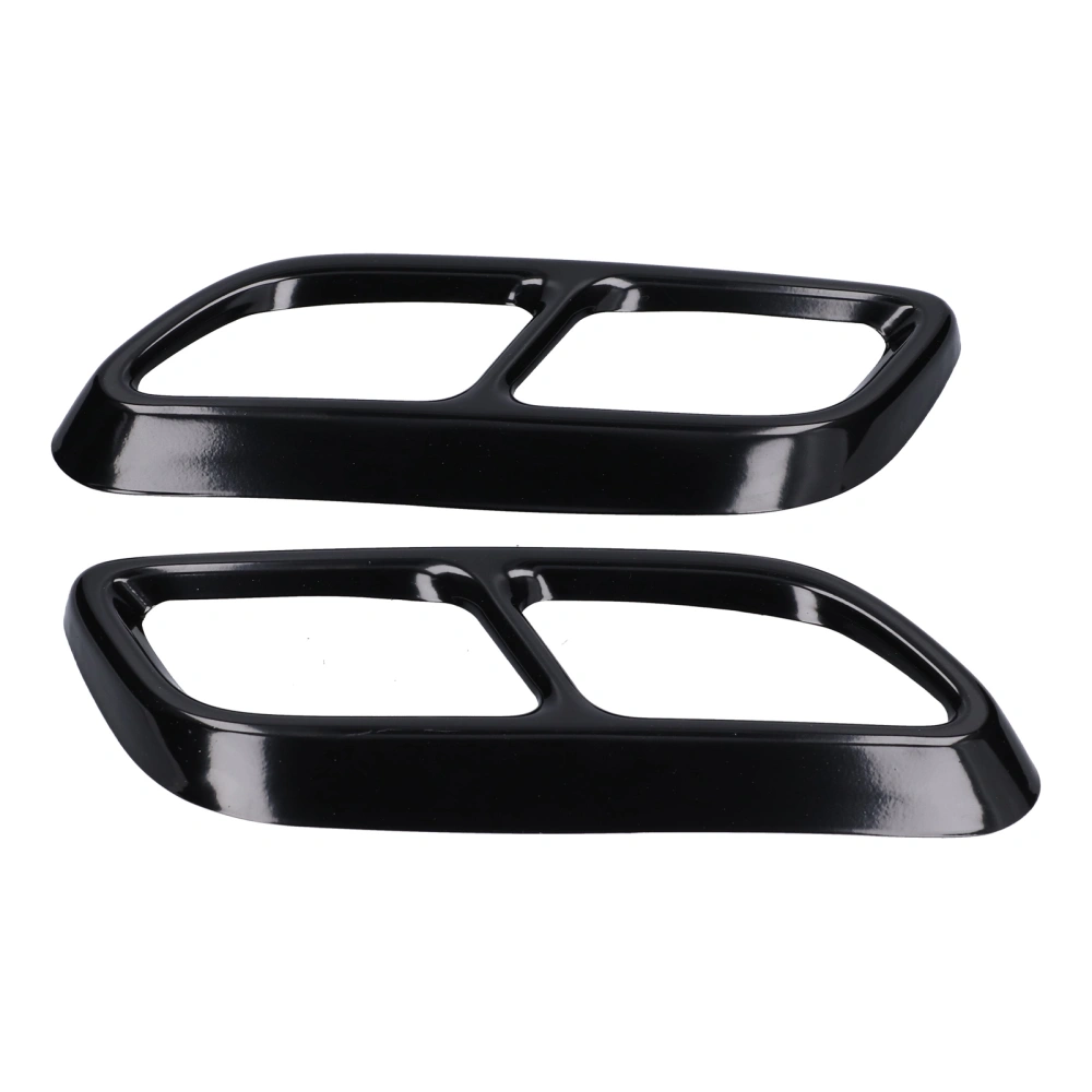 2PCS 4‑Out Exhaust Tip Trim Tail Throat Frame Quad Outlet Glossy Black Replacement for Cadillac CT5 2020