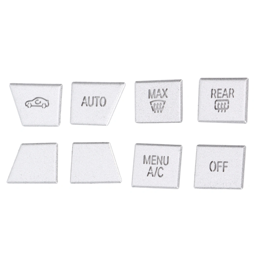 8pcs AC Button Repair Kit Aluminium Alloy Silver Replacement for 3 Series G20 G28 2020‑2021