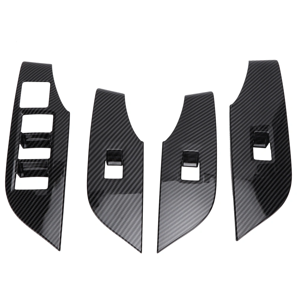 4pcs Window Switch Panel Trim Frame Carbon Fiber Style Decor Replacement for RAV4 2019‑2021 Left