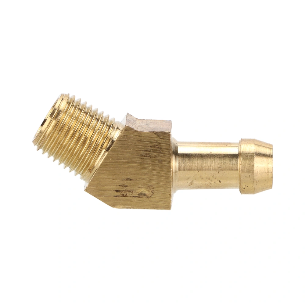 45° Brass Boost Nipple Turbocharger Compressor Hose Joint Wearproof Fit for 1/8in NPT Thread