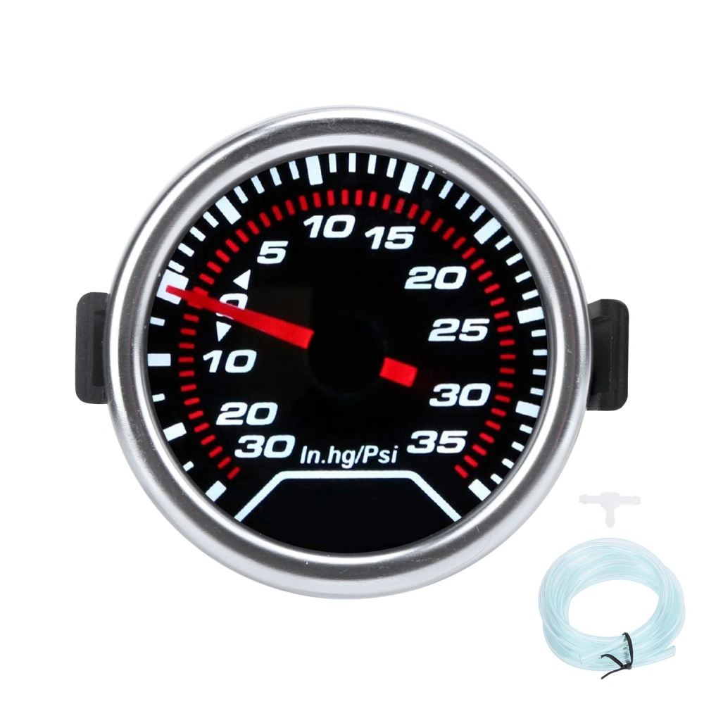 2in Turbo Boost Gauge -30-35PSI Red Pointer High Accuracy Meter Universal for DC 12V Car SUV Truck