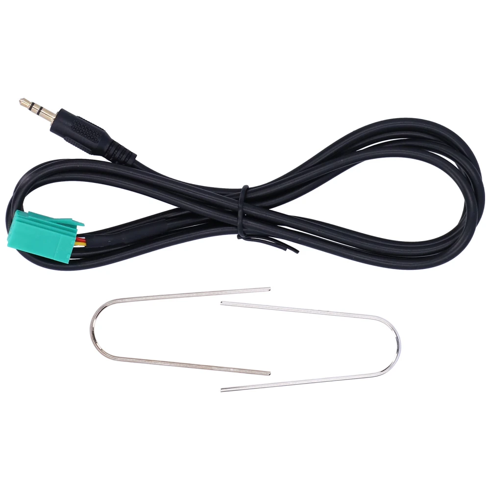 3.5mm Auxiliary Cable Adapter Audio Input Replacement for Clio 2005‑2011 with 2 U‑Shaped Tool