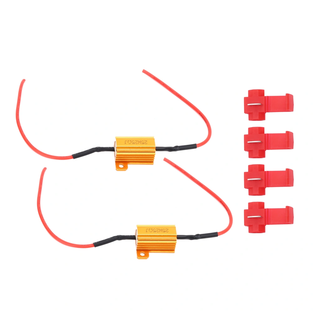 2pcs 25W LED Decoder 25Ω Load Resistor Warning Blinker Error Free Canceller for Car Headlight DRL