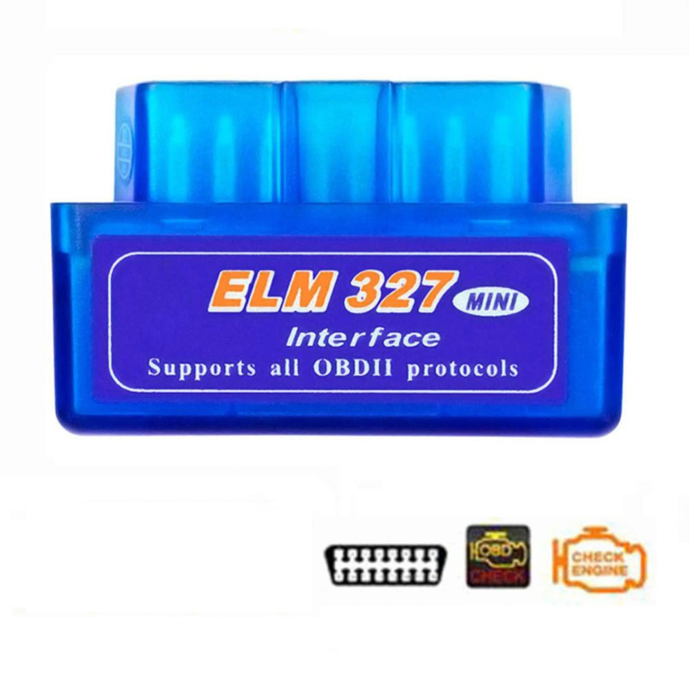 OBD2 V1.5 Bluetooth 5.1 Scanner for ELM327 Automotive Diagnostic Scan Tool Compatible for IOS for Android Car Detector Blue