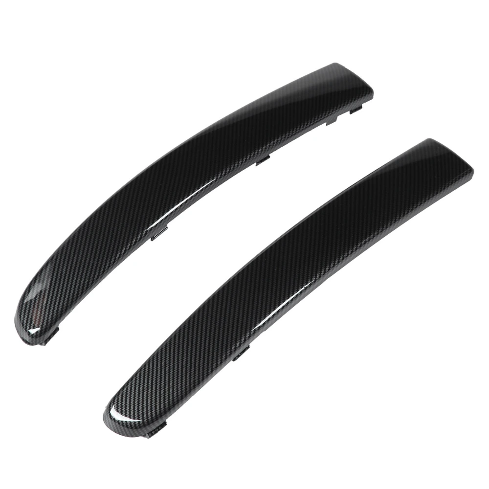 Pair Car Front Bumper Moulding Trim Carbon Fiber Style Modification Replacement for FIAT 500 2007‑2015