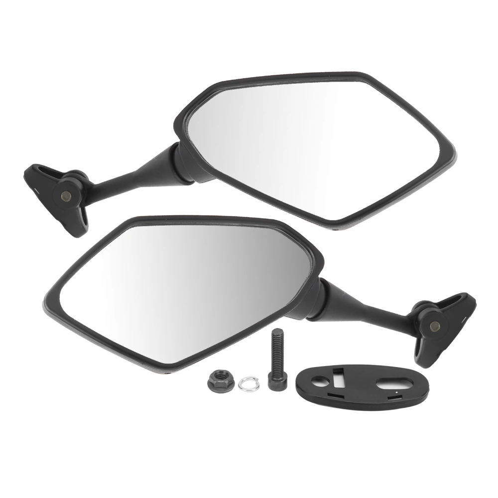 Pair Motorcycle Rearview Mirrors Black Visibility Replacement for Honda CBR F4 Racing