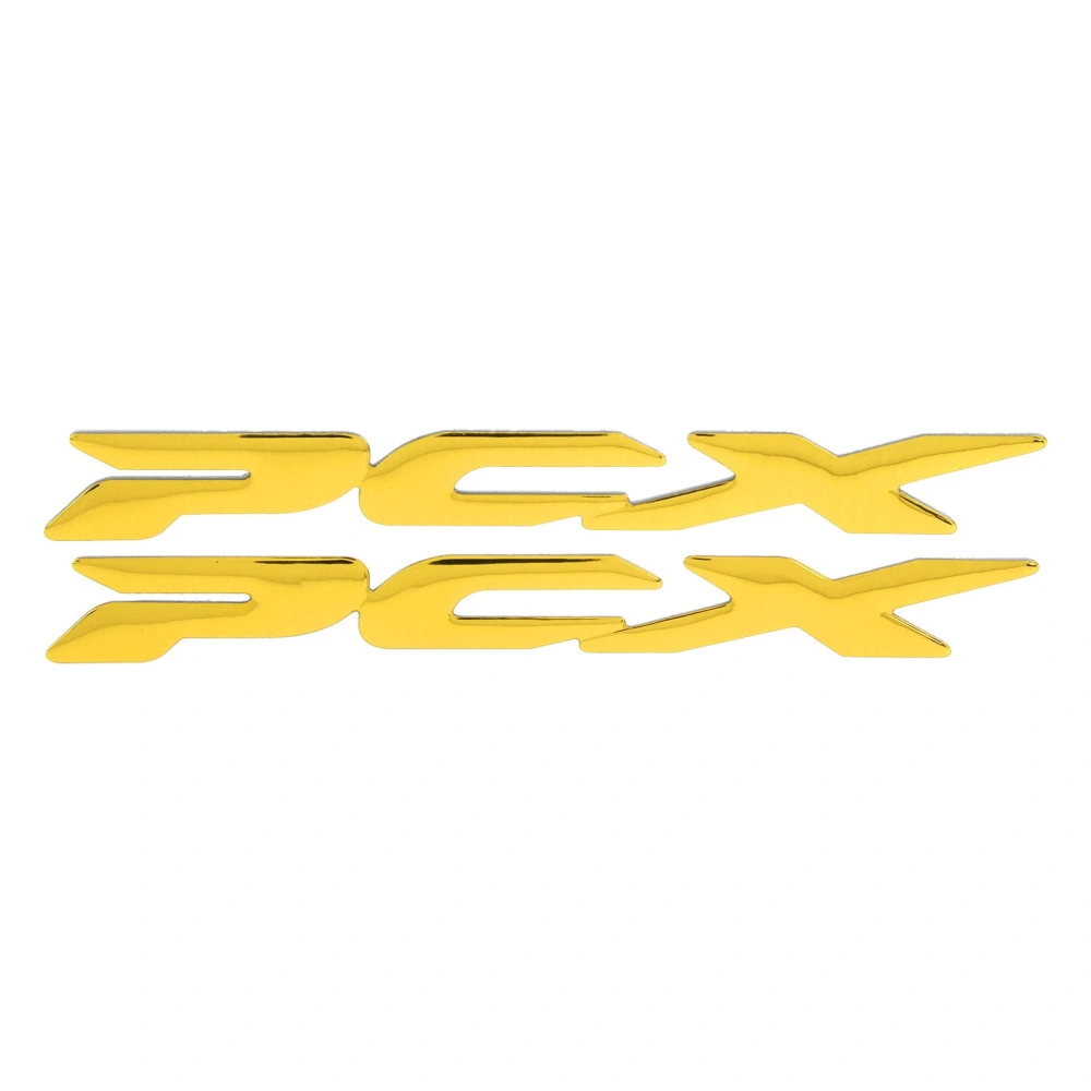 Pair Motorcycle Sticker 3D Flexible Plastics Side of Logo Decal Part for Honda Pcx 150 125 2017‑2019Yellow