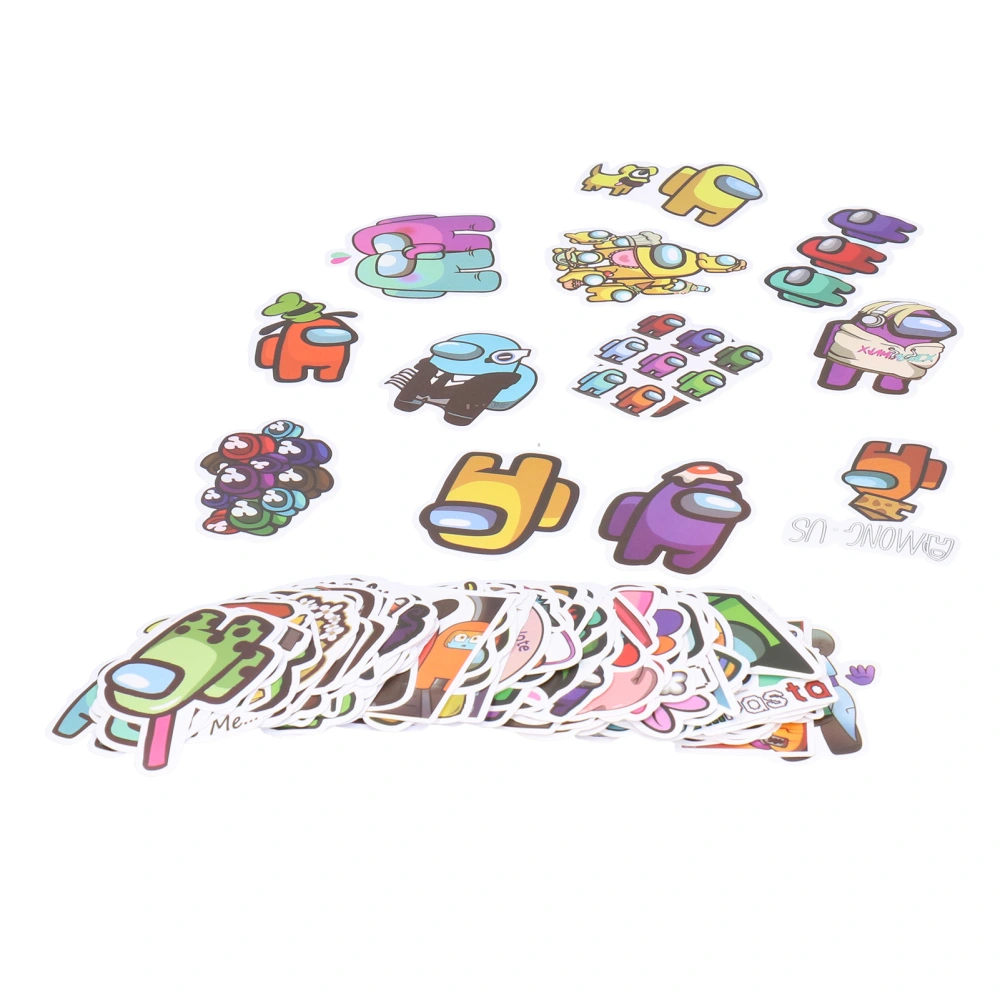 100pcs Mixed Vinyl Decals Cute Colorful Pattern Universal DIY Decoration for Car Laptop Luggage