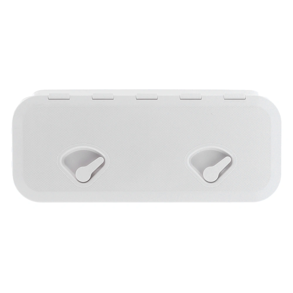 Deck Access Hatch Inspection Cover 180° Hinged Lid Anti UV with Lock for Marine Boat 24 x 9.5in(White )