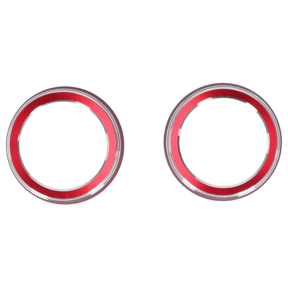 2pcs Air Conditioning Audio Switch Knob Rings Trims Red Decoration Fit for RAV4 2020