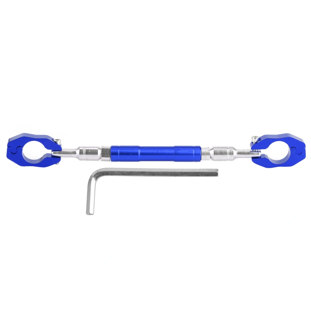 7/8in Motorcycle Handlebar Cross Bar Adjustable Strengthen Balance Lever CNC Aluminum Alloy UniversalBlue