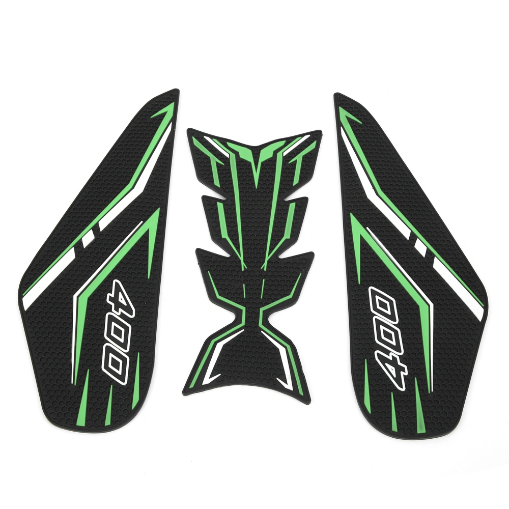 3Pcs Gas Fuel Tank Sticker Guard Anti Slip Protection Pad Fit for Kawasaki Z400 NINJA 400Green