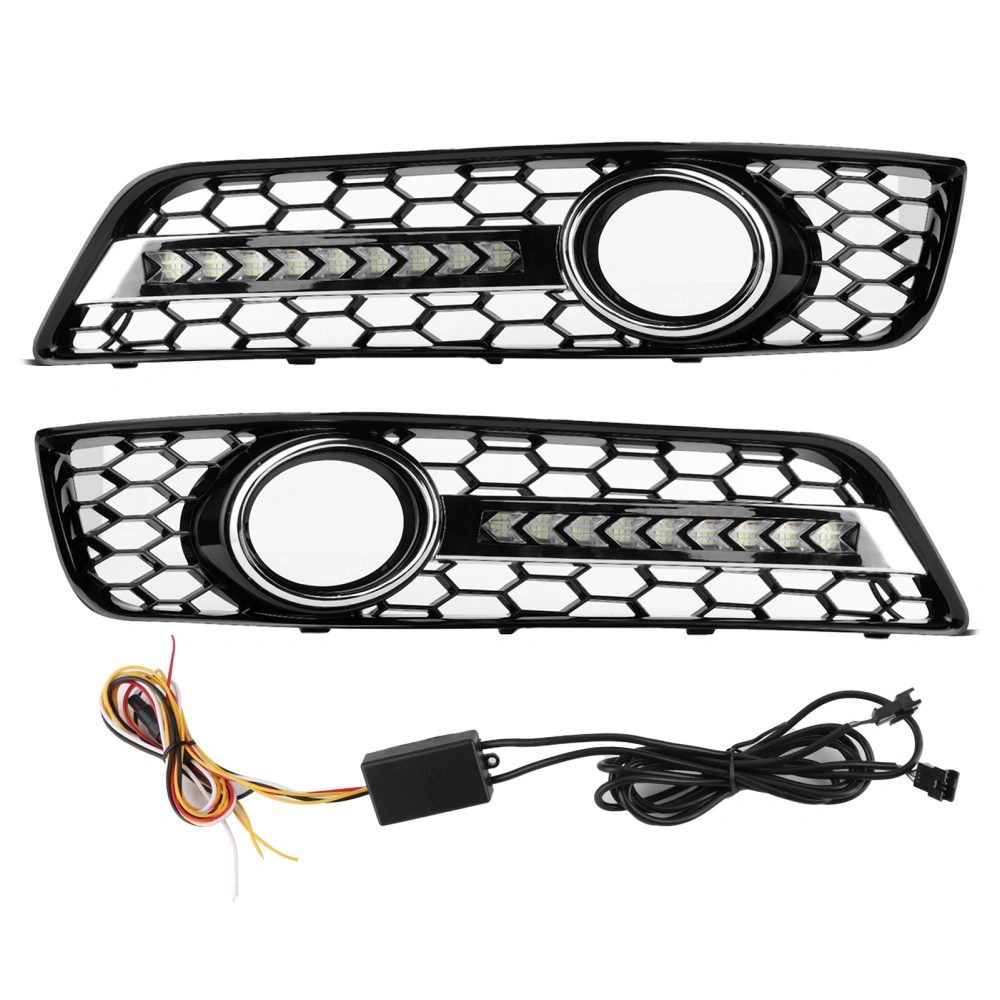 BuyWeek Fog Light Grille Kit with Daytime Running Light 8P0807682D 8P0807681D 8P0807682DE 8P0807681E Fit for A3