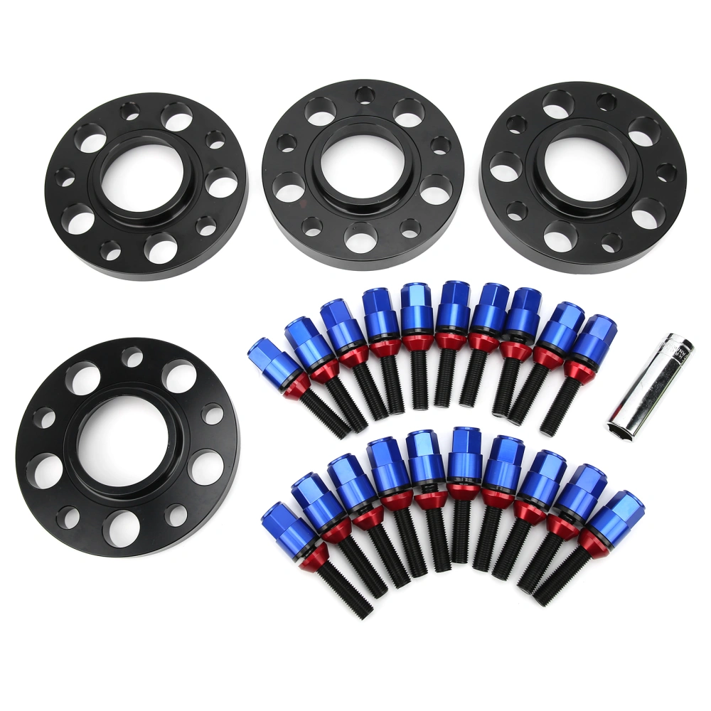 M12x1.5 Hub Centric Wheel Spacers Staggered Kit with Lug Bolts Accessory Fit for 1 3 5 6 7 Series E82 E30 E36 E60Blue