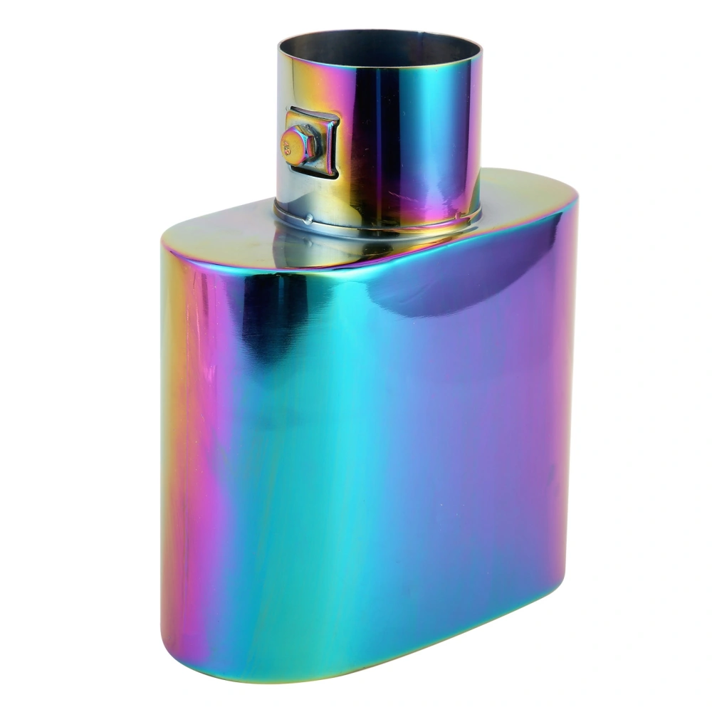 BuyWeek Colorful Exhaust Tip Tail Throat Pipe 304 Stainless Steel Coloful 2.1in Inlet Universal Car Accessory