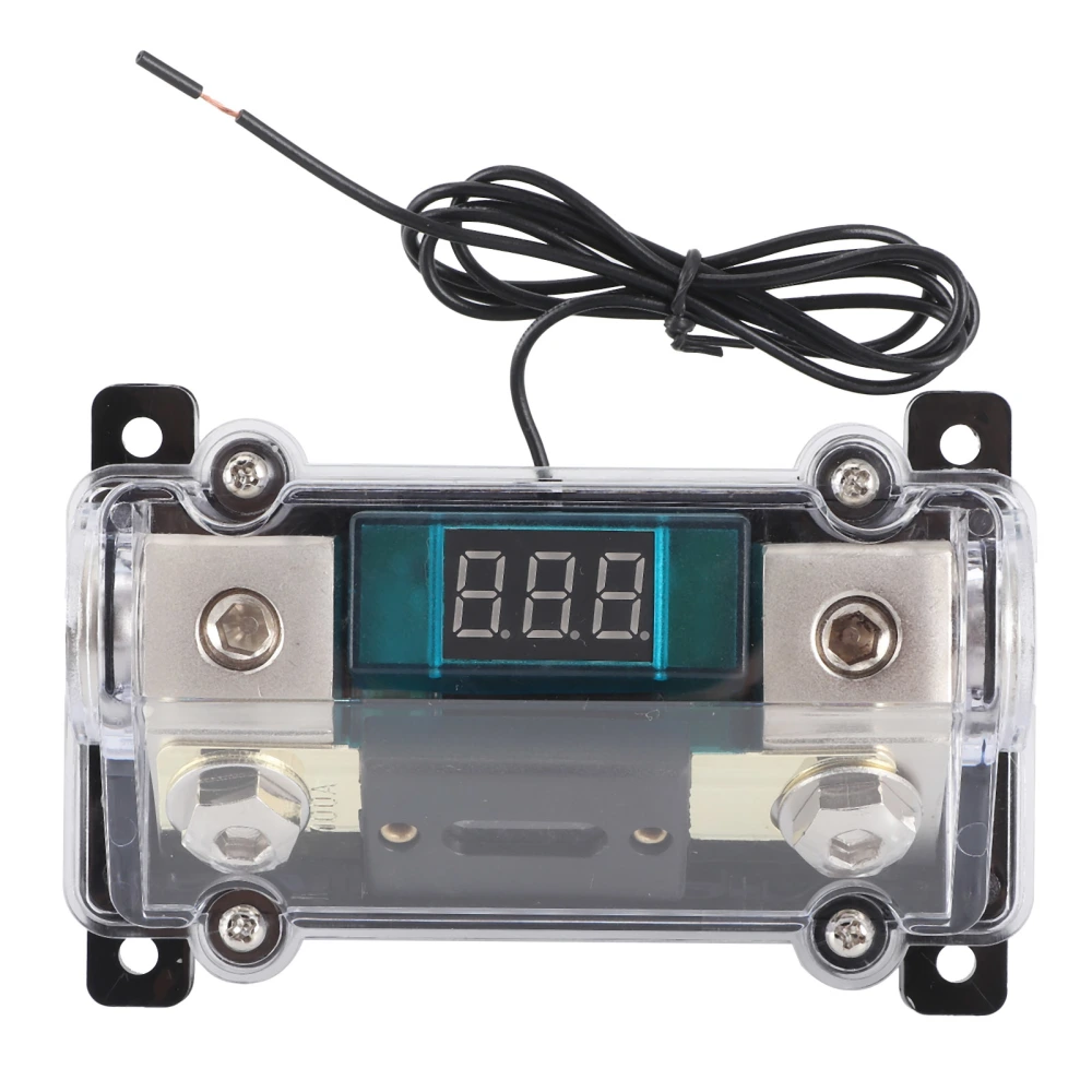 Fuse Holder Distribution Block 1x0GA In 1x4GA Out W/Digital Voltage Display for Car Yacht Audio