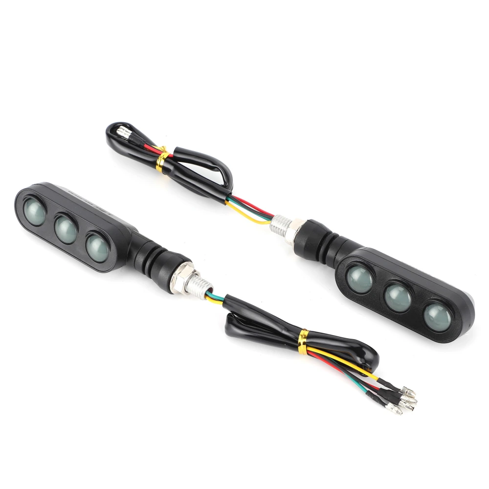 BuyWeek 2Pcs Motorcycle Turn Signal 3 Color LED Driving Lights Universal Car Modification Lamp