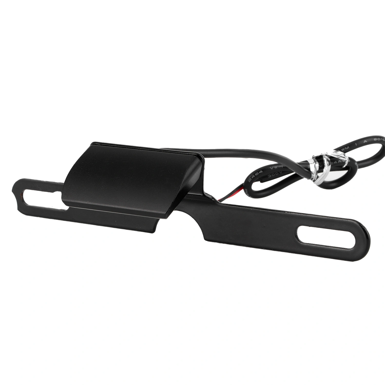 Universal Motorcycle License Plate Light CNC Aluminium Rear Tag Lamp 6 LED Tail Mount LightingBlack