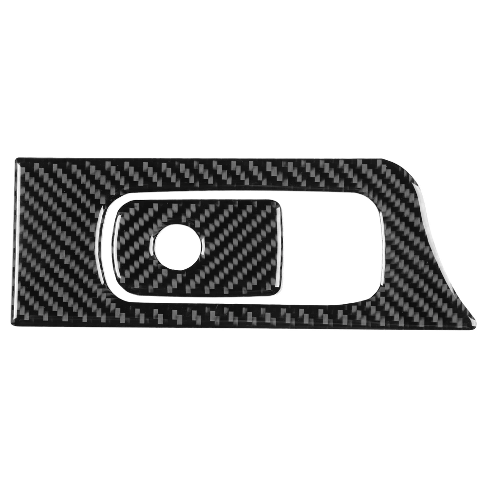 2pcs Real Carbon Fiber Storage Box Handle Switch Trim Cover Auto Car Interior Decoration