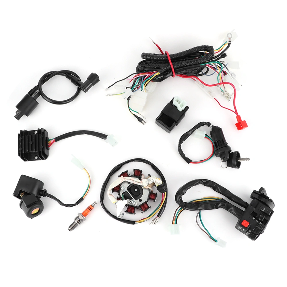 Electric Wiring Harness Wire Loom CDI Stator Kit for 150CC 200CC 250CC 300CC ATV QUAD