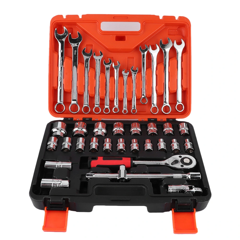 BuyWeek 37Pcs Impact Socket Adapter Set Ratchet Wrench Combination Spanner Auto Repair Tool