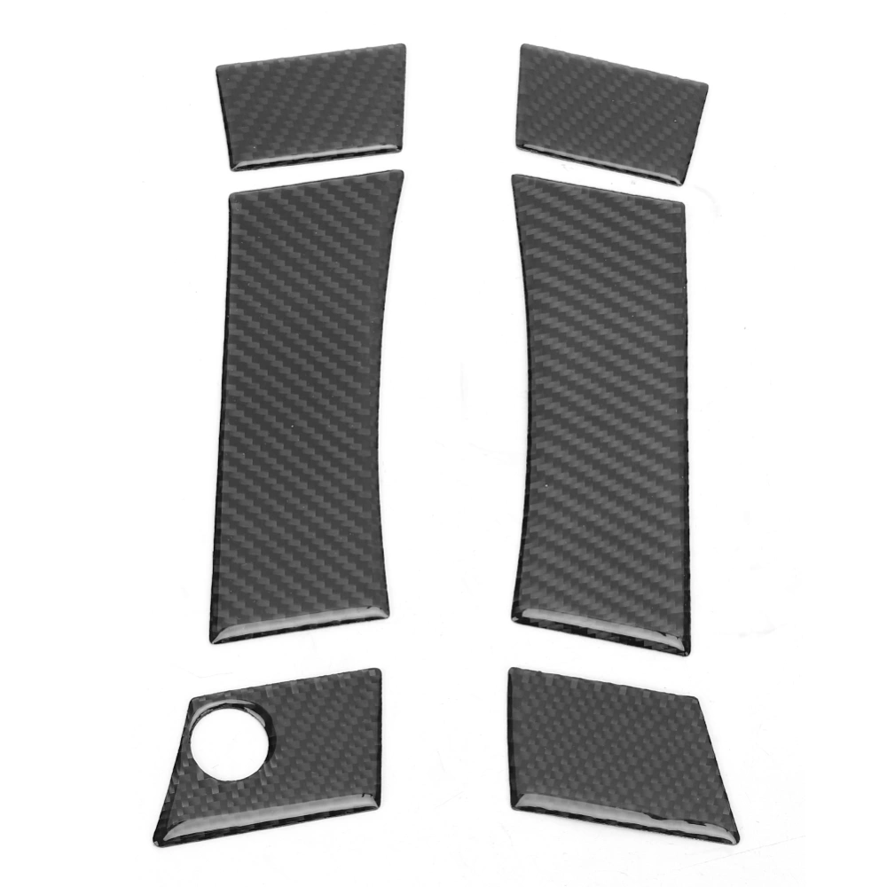 BuyWeek 6Pcs/Set Carbon Fiber Exterior Door Handle Trim Covers Fit for Nissan 350Z COUPE 2003‑2009LHD