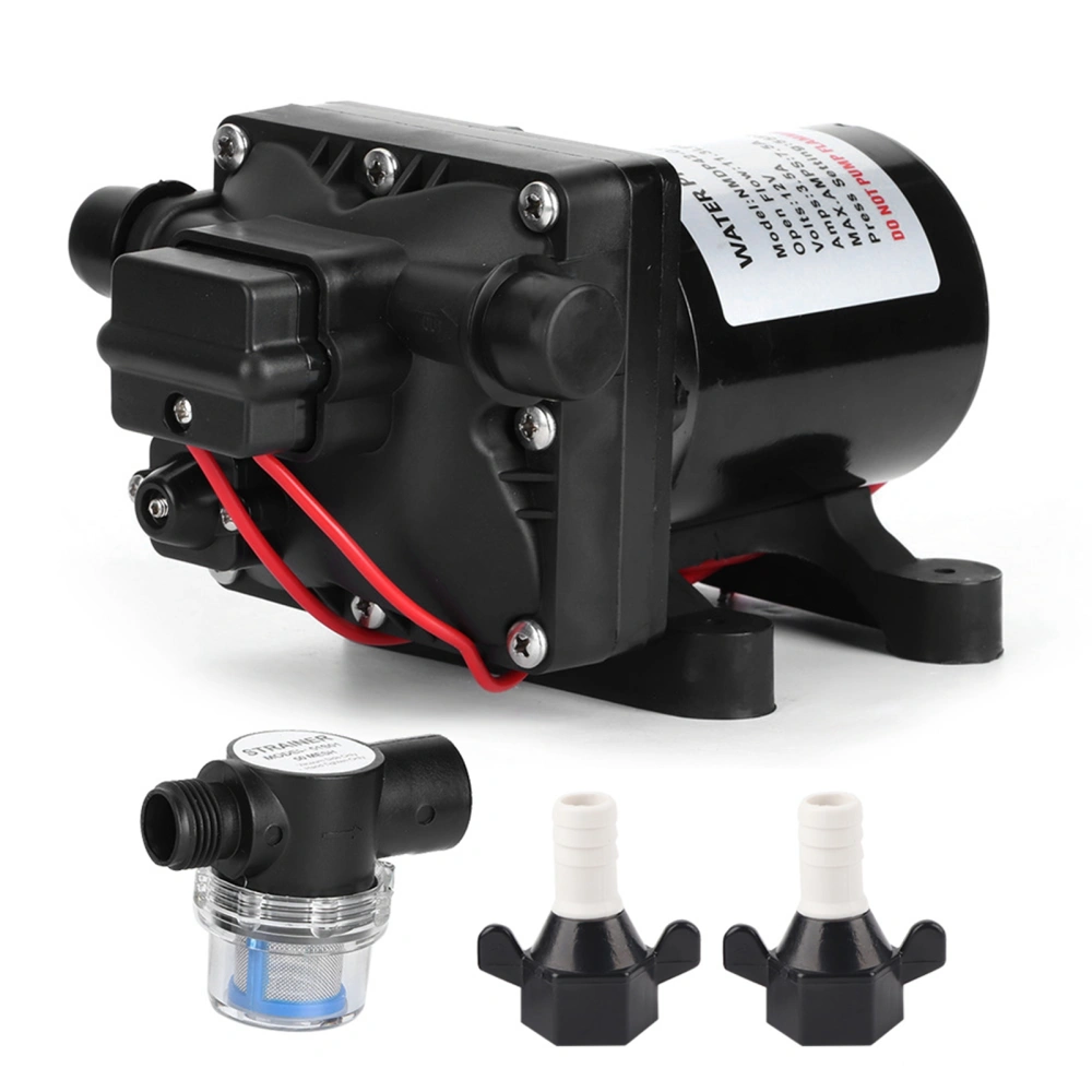 42-Series Diaphragm Pump 12V DC 3.0GPM 55PSI Self Priming with Internal Bypass for Car RV Marine Boat