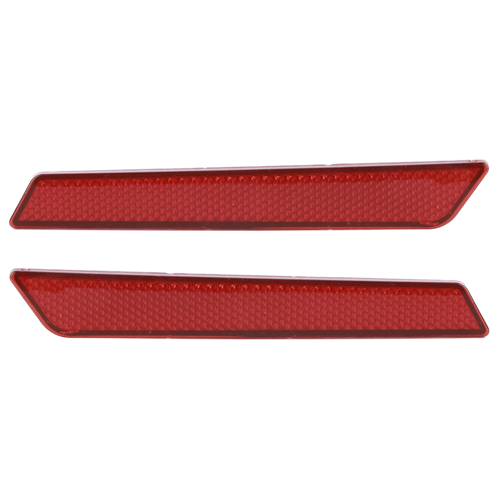 BuyWeek Pair of Saddlebag Reflector Latch Cover Safety Warning Large Size Fit for Touring FLT FLHT 2014-2017Red