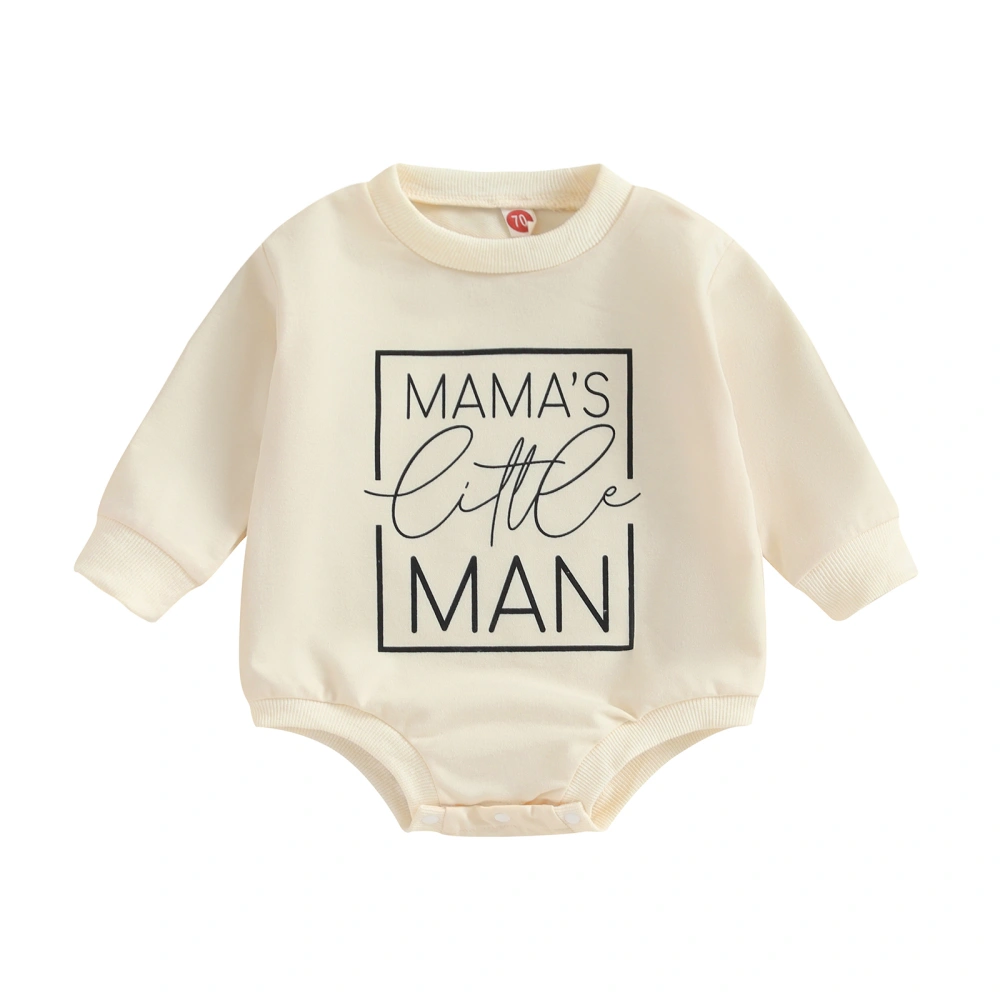 Baby Boys Long Sleeve Rompers Newborn Casual Letter Print Bodysuit