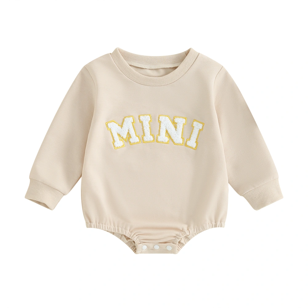 Toddler Baby Sweatshirt Rompers Letter Pattern Long Sleeve Jumpsuit 