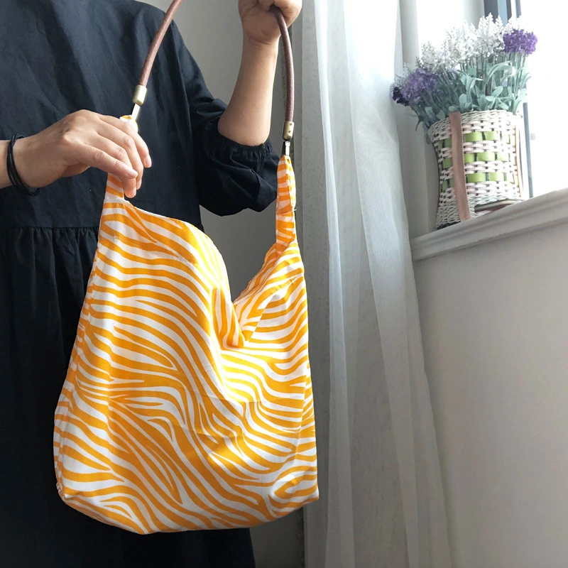 Retro Yellow Zebra Pattern Bag