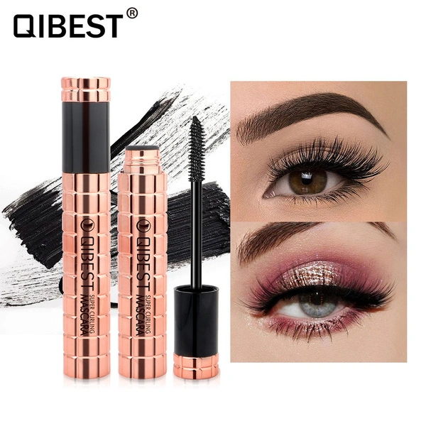 QIBEST Fluffy Volume Express 3D Mascara Extension Long Curling Lengthening Waterproof Black Eyelash Beauty Makeup Cosmetic