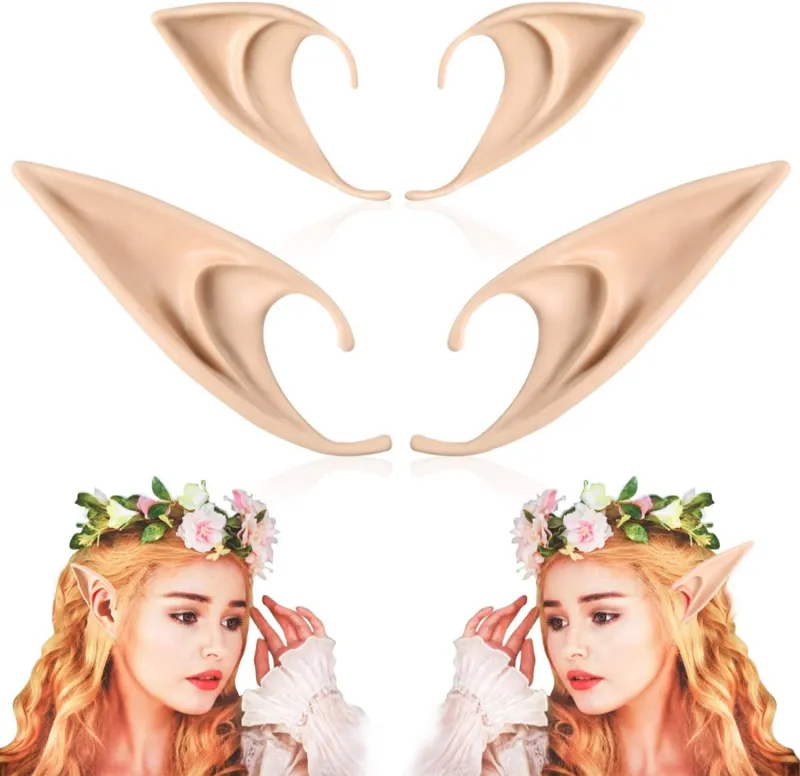 Latex Elf Ears, Masquerade Accessories Cosplay Halloween Party Elf Vampire Fairy Ears