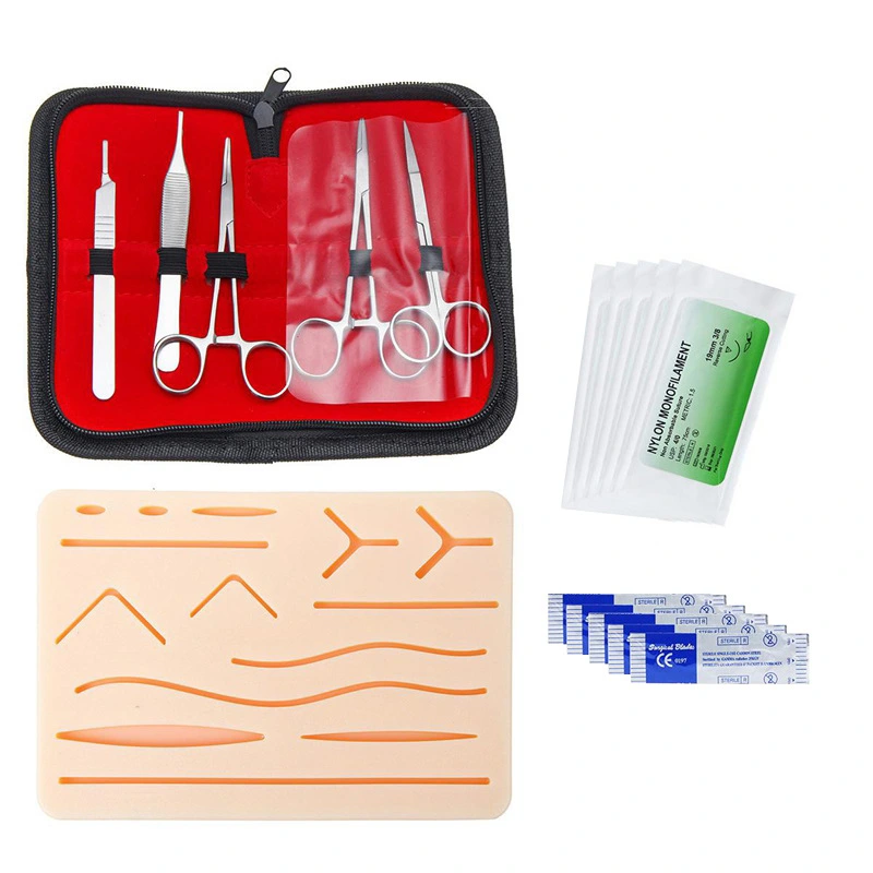 Surgical Suture Practice Training Bag Simulation With Wound Surgical Tools And Instruments Set