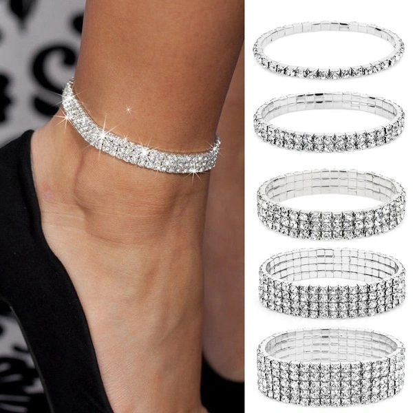 Women Ankle Bracelet Rhinestone Anklet Beach Ankle Bracelet Crystal Diamond Bracelets Gifts Ankle Bracelet Crystal Ankle Bracelet