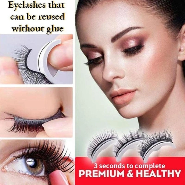 Reusable Self-Adhesive Eyelashes Natural Multiple reversible glue-free self-adhesive pairs of false eyelashes Dropshipping