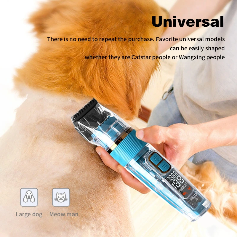 Model Electric Pet Hair Cutter Hair Clipper LCD Digital Display Ceramic Blade