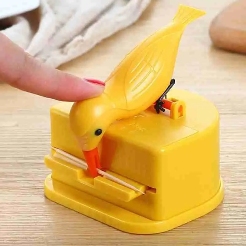 New Bird Toothpick Container Automatic Toothpick Dispenser Holder