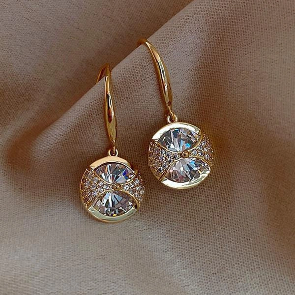 Creative Earrings Luxury Gem Earrings Charm Circle Earrings Exquisite Earrings Party Valentines Day Gift Birthday Engagement Wedding Earrings