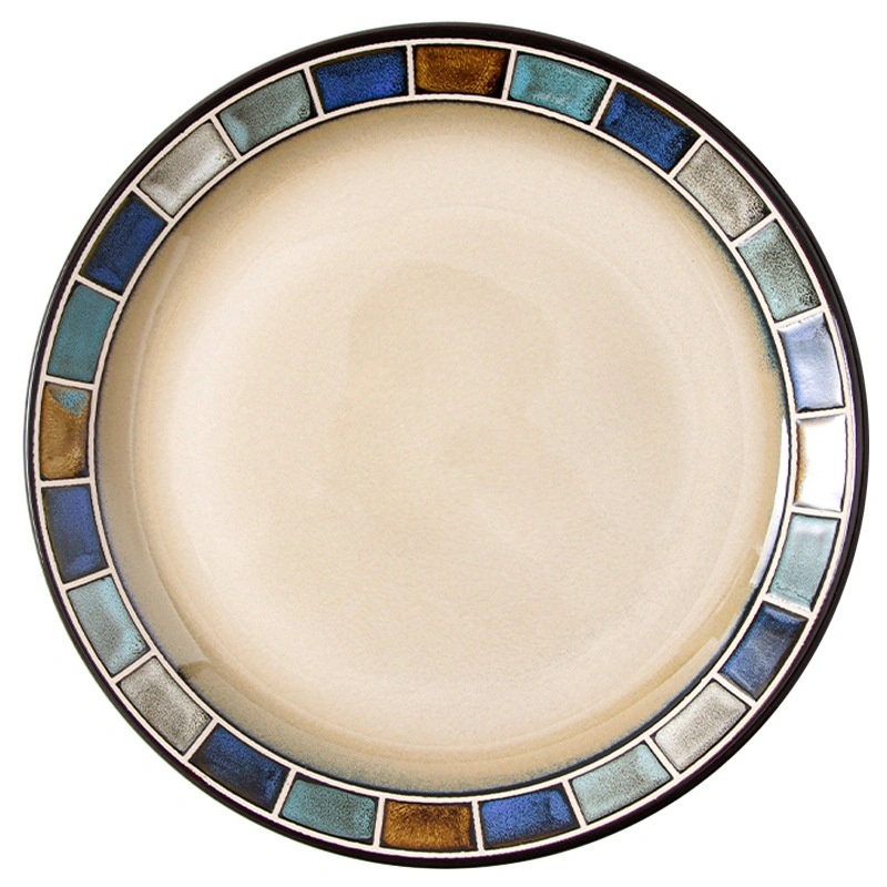 Underglaze Blue Checkered Tableware Set