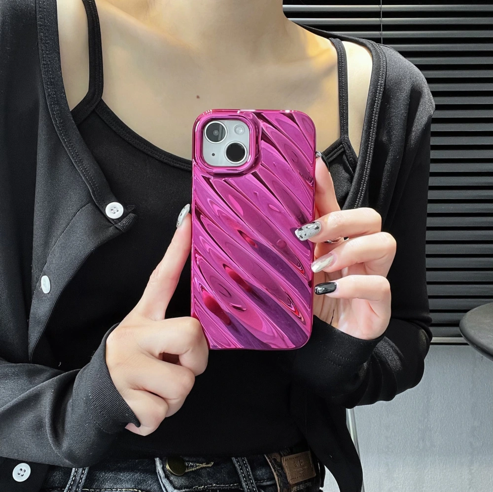 Simple Electroplating Water Ripple Suitable For IPhone14pro Max Phone Case