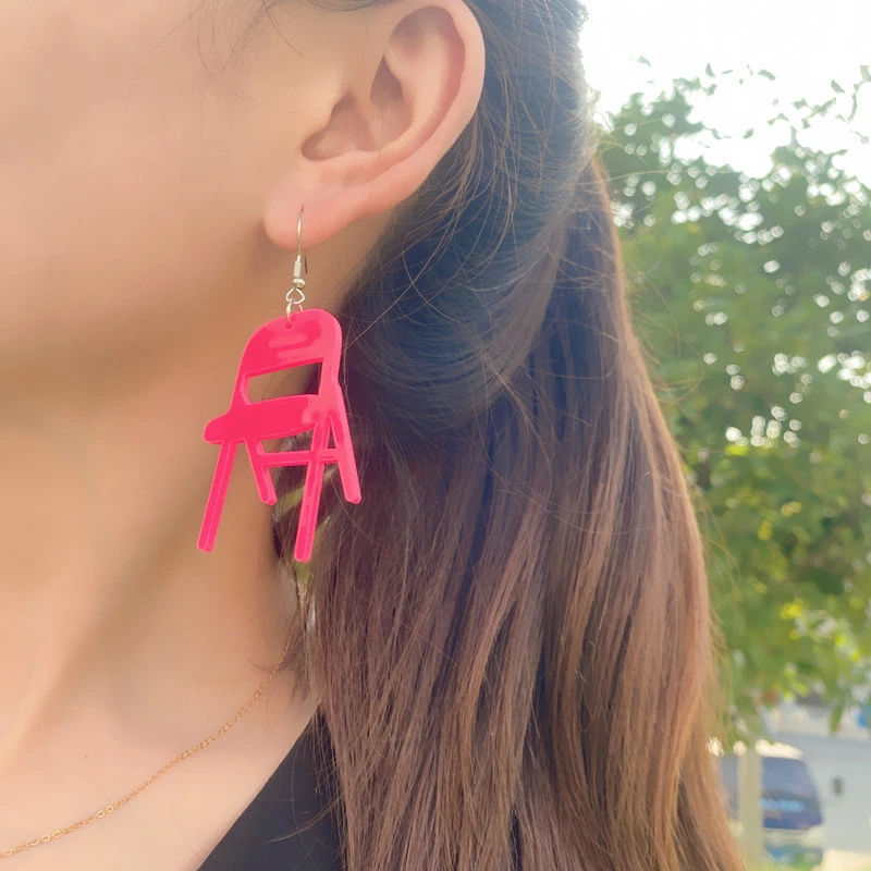 New Style Earrings Acrylic Small Chair Earrings Personality