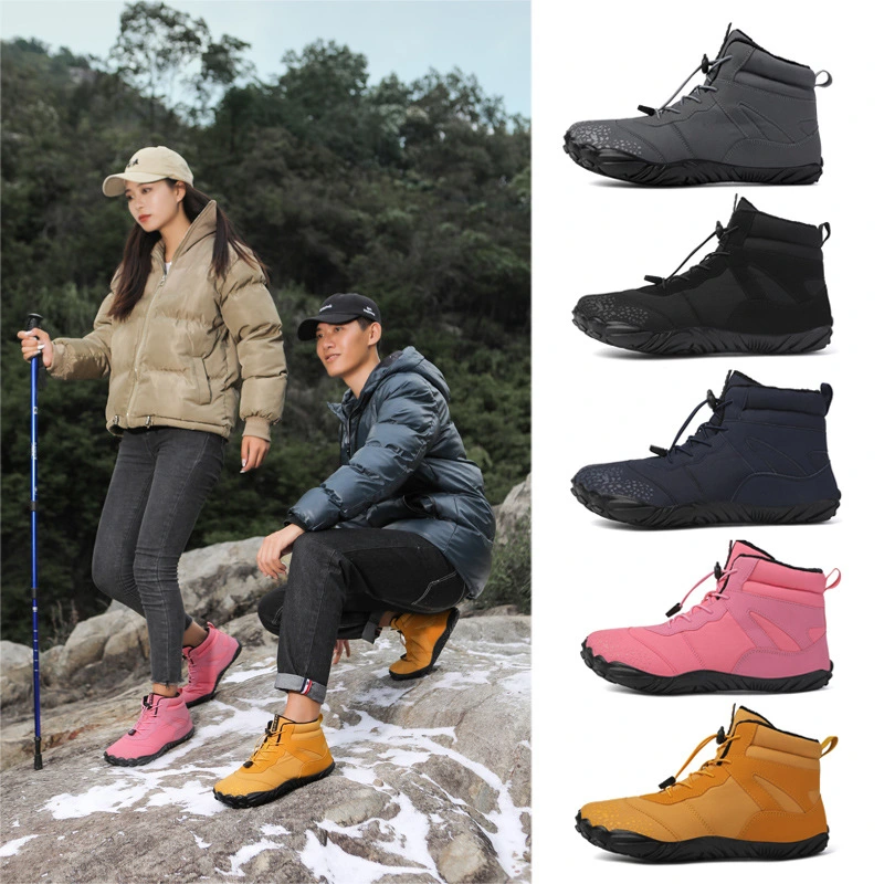 Fleece-lined Waterproof Snow Boots Warm Breathable High-top Casual Cotton Shoes