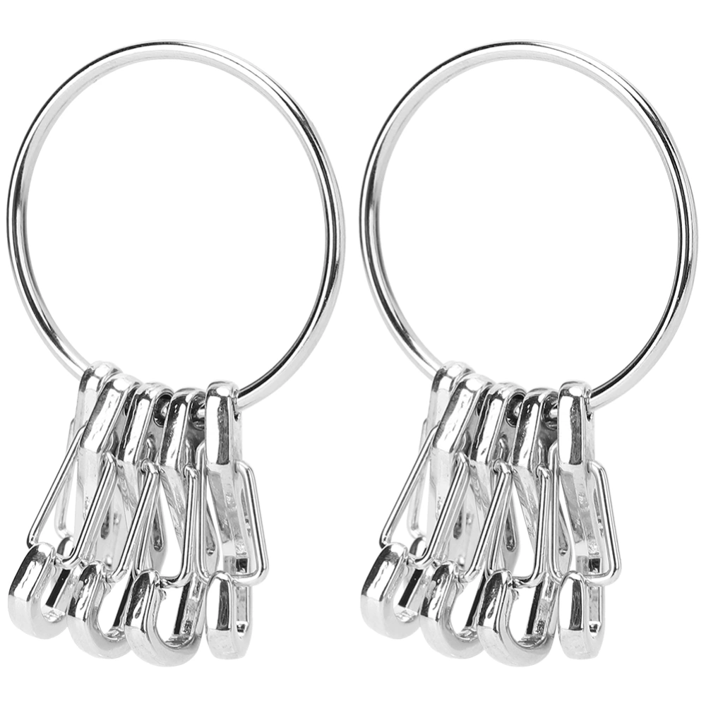 Mini Spring Clip Hook 15kg Bearing Keychain Key Rings Quick Link Carabiner Tool Set