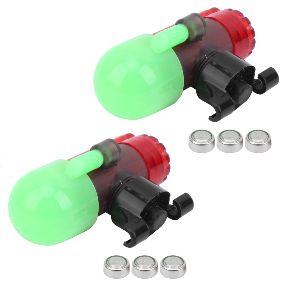 2 Sets Night Fishing Sensor Light Rod Alarm LED Signal Sensitive Locking Pole Type