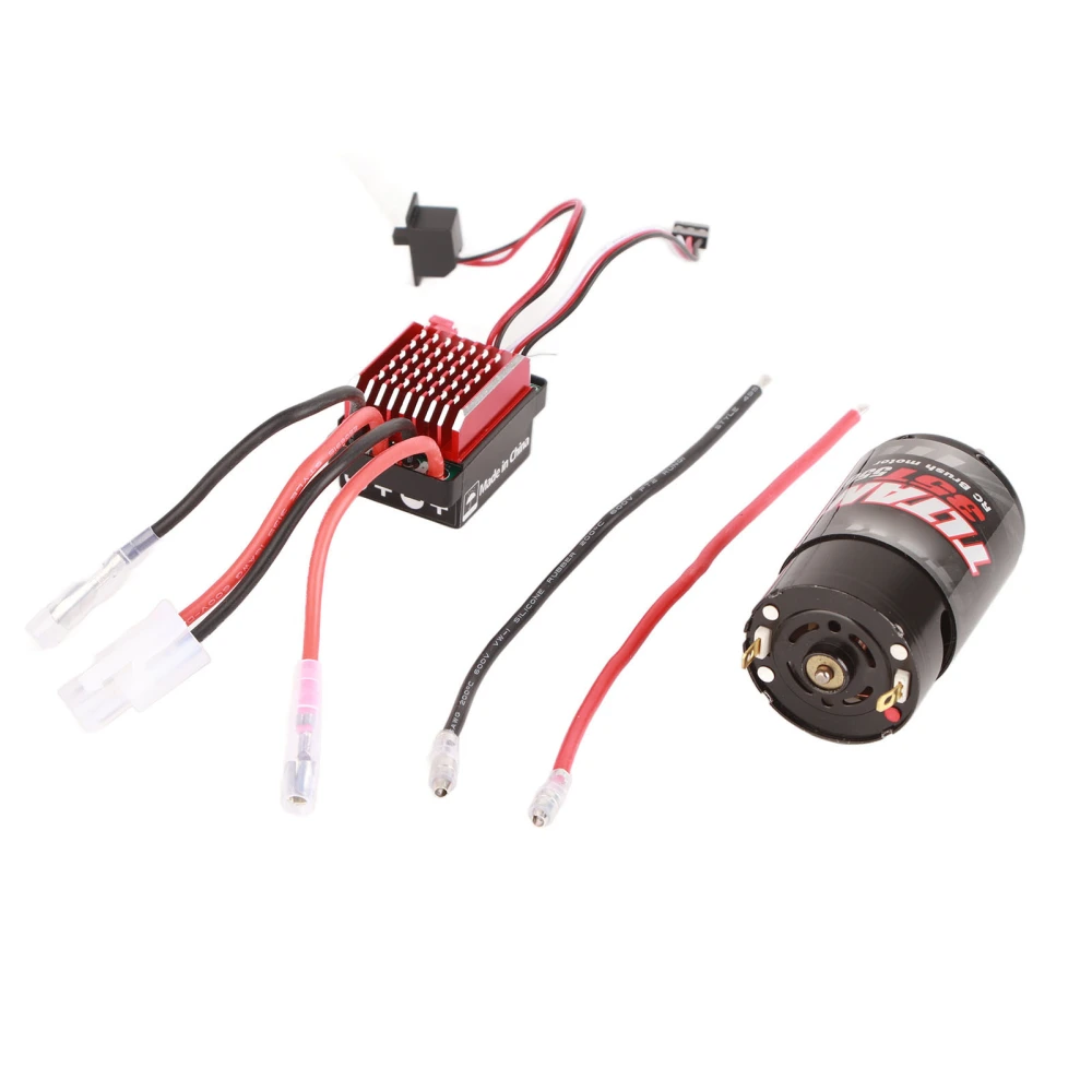 550 Brushed Motor 360A Brushed Electronic Speed Controller ESC Fit for 1/10 RC Car35T